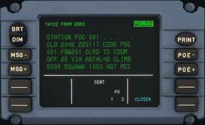 Datalink Ctl and Display Unit Datalink Ctl and Display Unit
