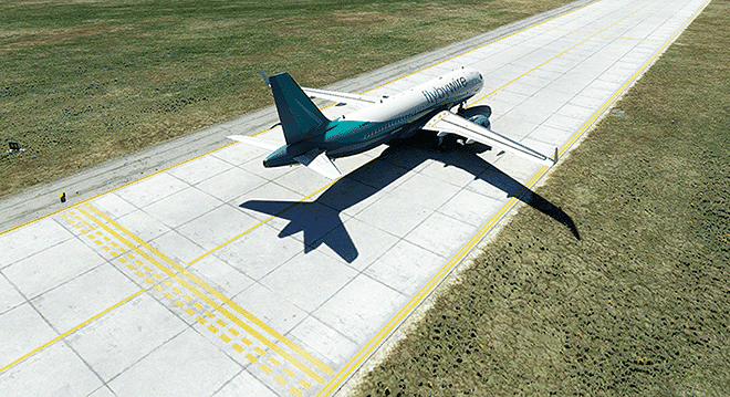 Aircraft stopped after runway is vacated Aircraft stopped after runway is vacated